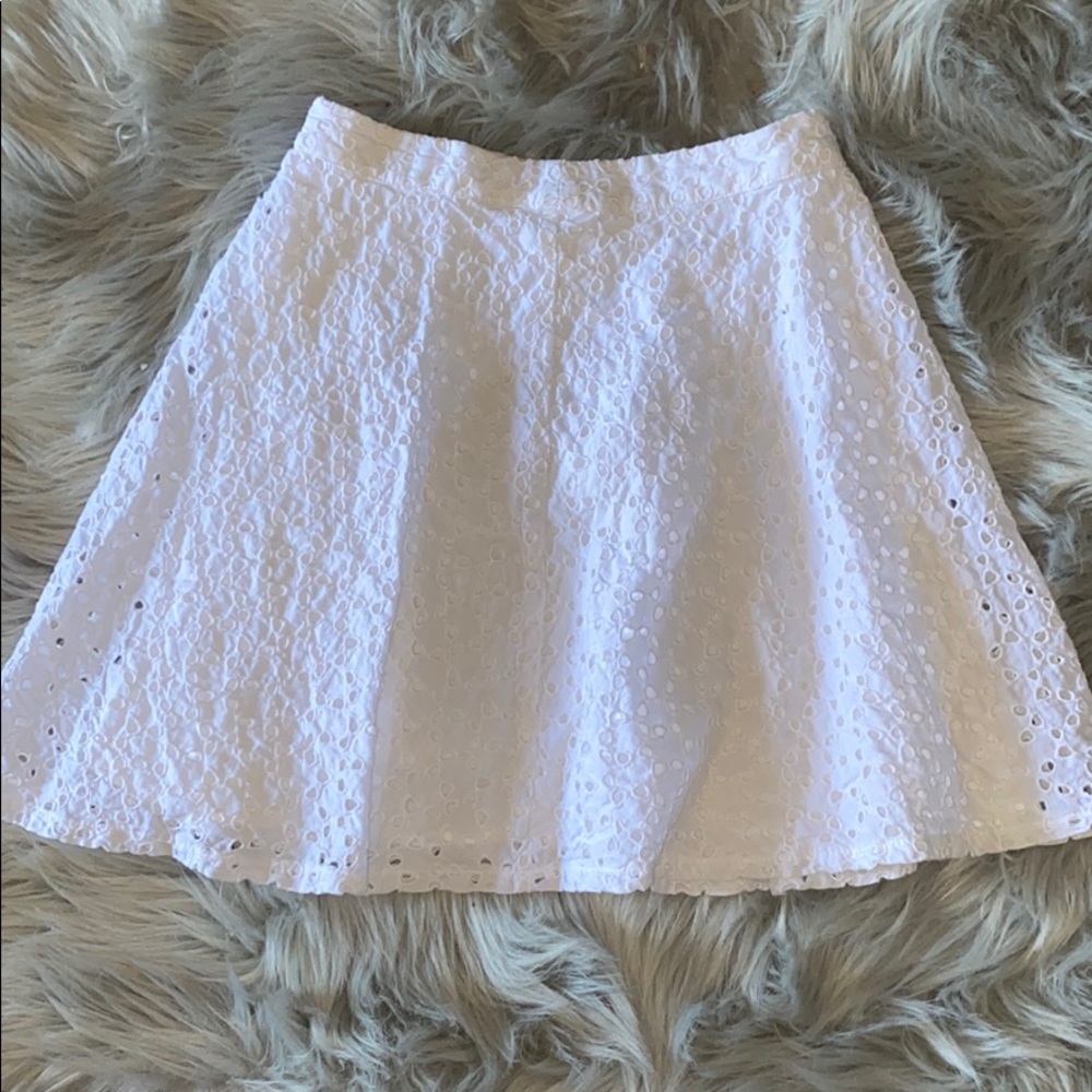 White eyelet skirt